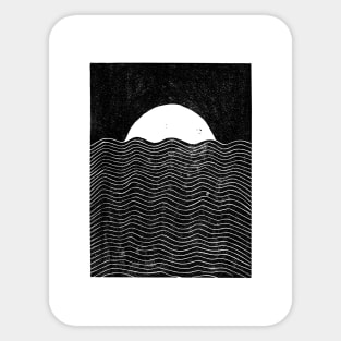 Moon & Sea Sticker